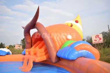 20m Giant Portable Inflatable Water Park Slide With Pool For Commercial Use