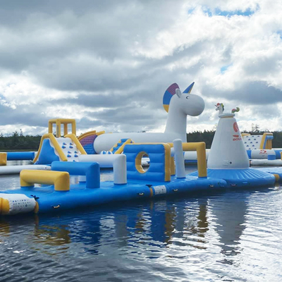Commercial Inflatable Water Park / Customized Floating Water Playground