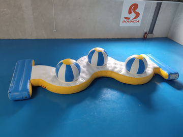 Customized Inflatable Floating Water Park Games For Adults / Aquapark Inflatables With Anti-UV Material