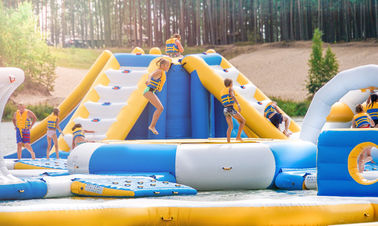 Greece Inflatable Aqua Park Equipment / Inflatable Commercial Water Park Toys Manufacturer