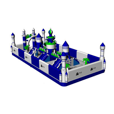 Airtight Floating Game 0.9mm PVC Inflatable Fun City Castle