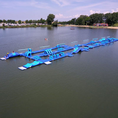 Germany Commercial Inflatable Water Park / Customized Floating Water Playground