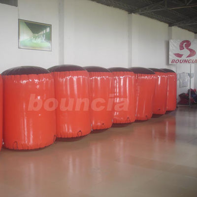 Red Inflatable Cylinder Paintball Bunker