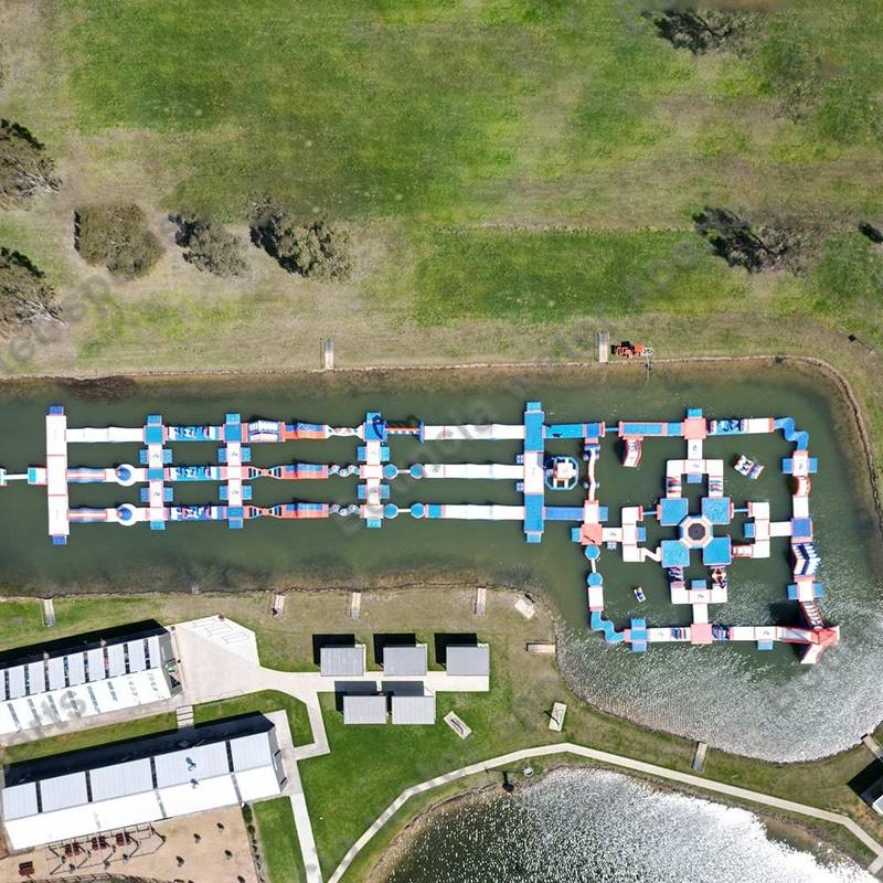 250 People Giant Inflatable Water Park Games, TUV Certificate Inflatable Wipeout Course